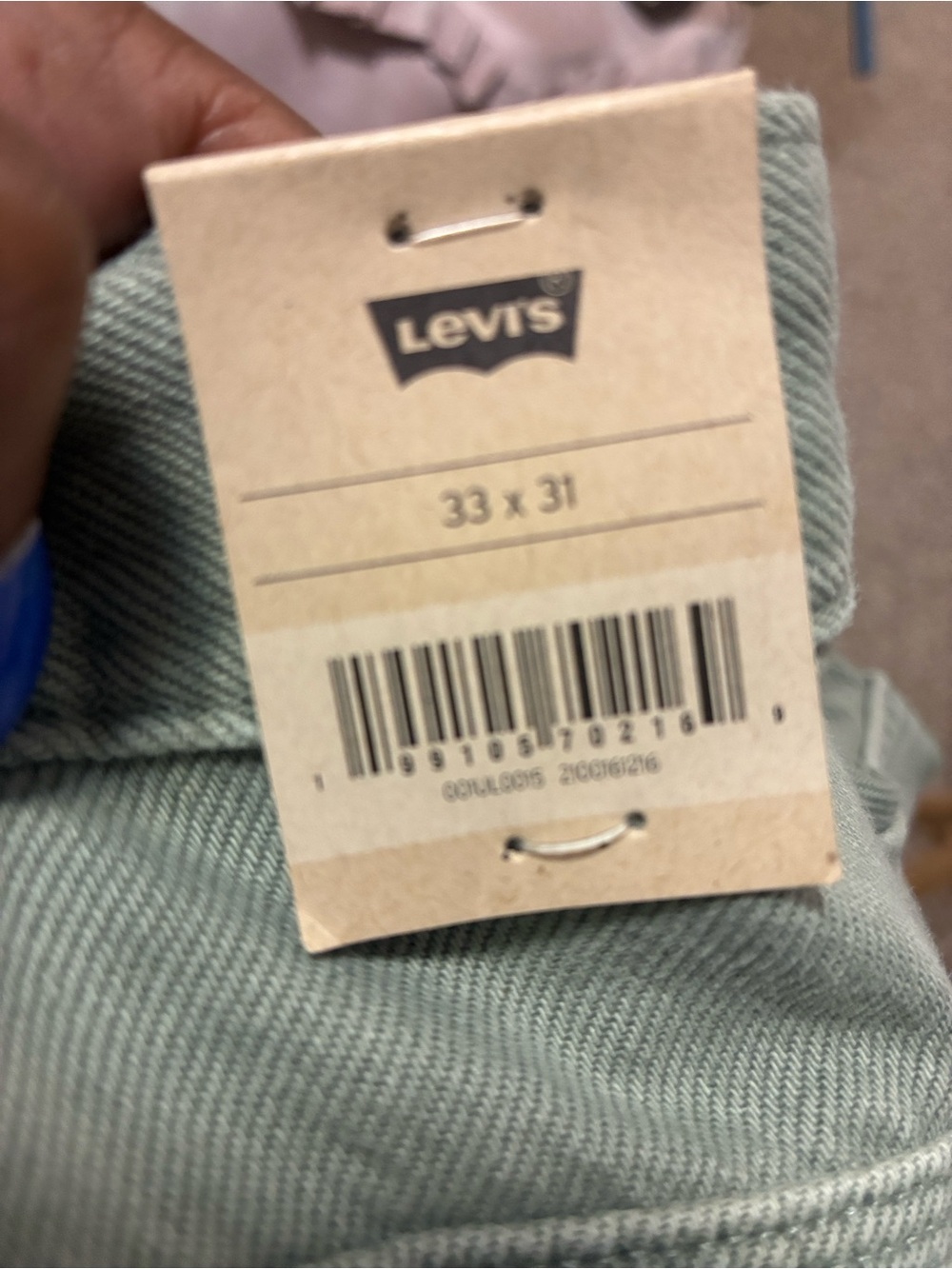 Levi's Sage Green Denim Jeans with Branded Tag